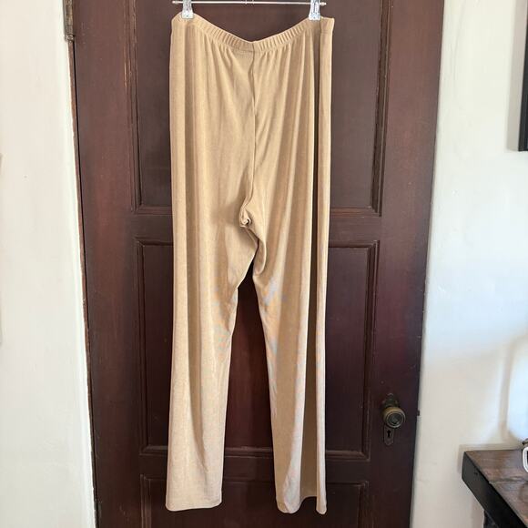 CHICO'S TRAVELERS | Taupe Tan Flat Front Straight Leg Pull on pants | Large 2 - Picture 6 of 6